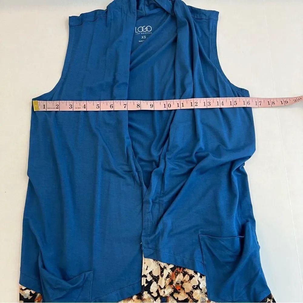 New LOGO Knit Vest with Printed Trim and Pockets | Size XS - Picture 7 of 8